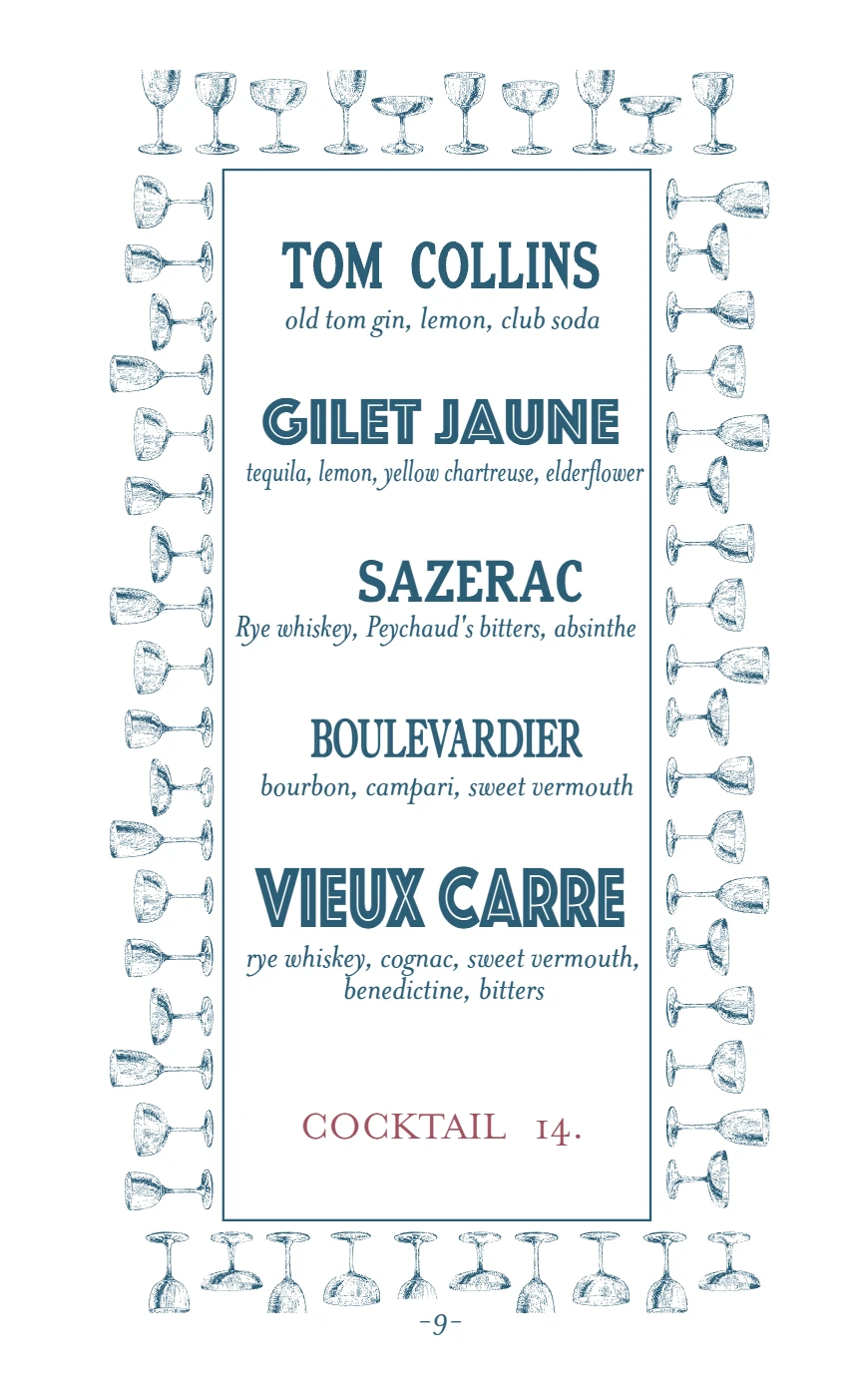 Menu Page 10