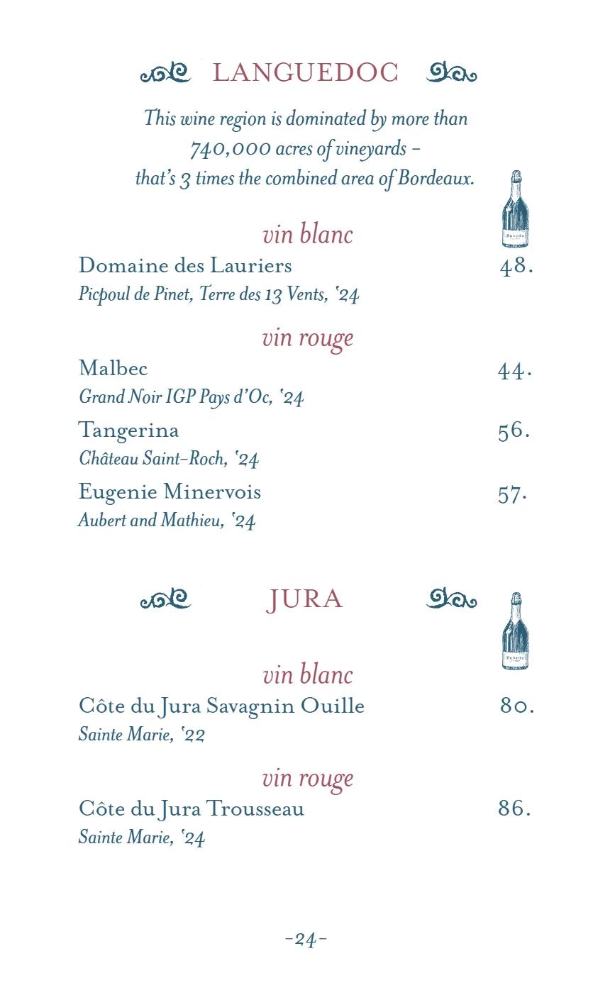 Menu Page 25