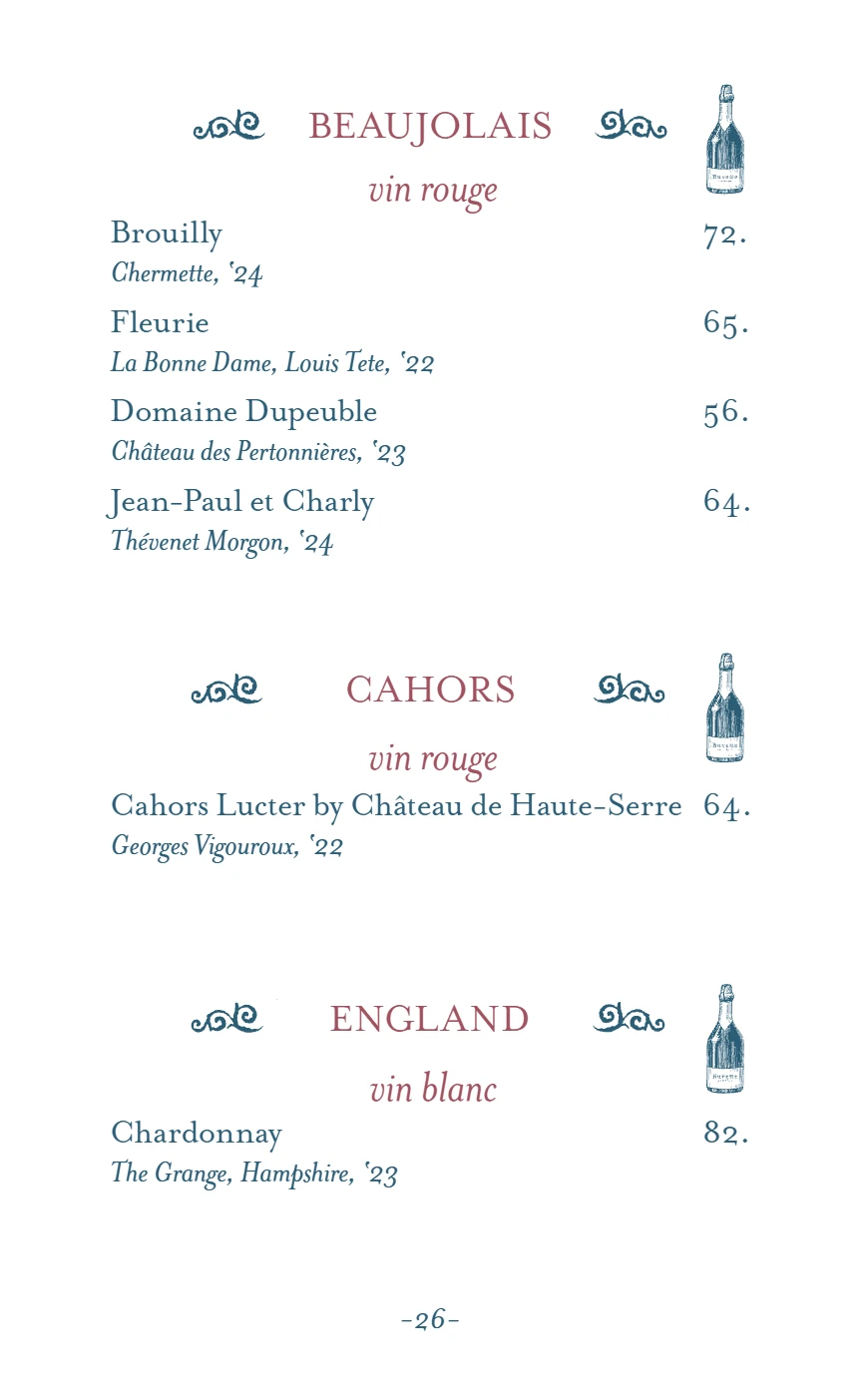 Menu Page 27