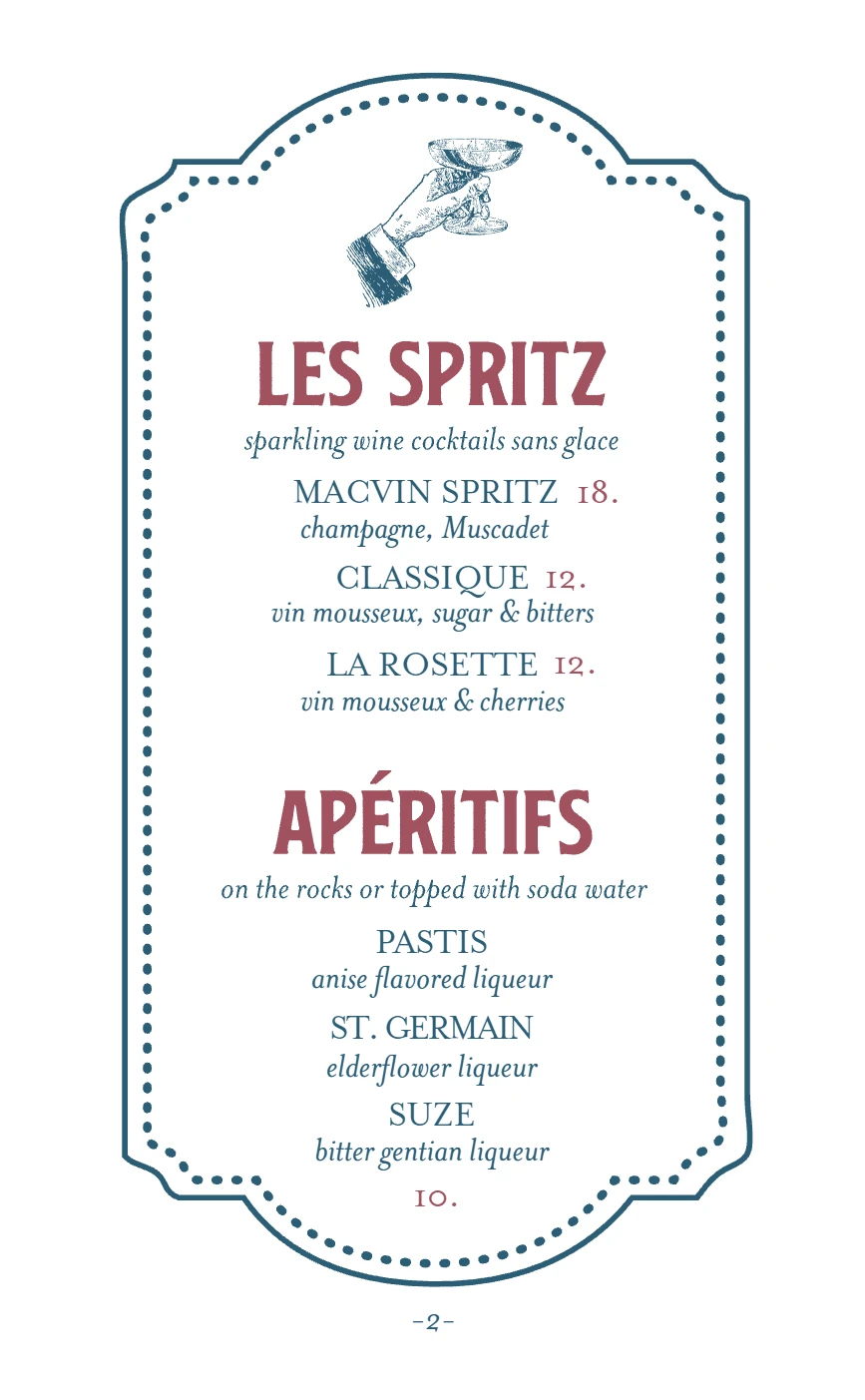 Menu Page 3
