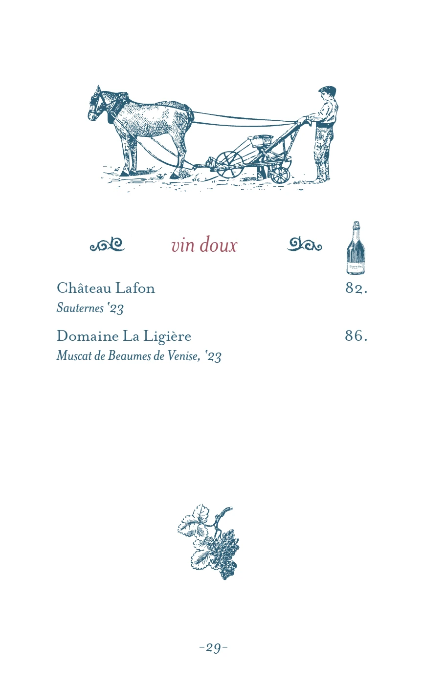 Menu Page 30